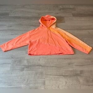 Free People Movement 
Colorblock Hoodie in Coral and Peach